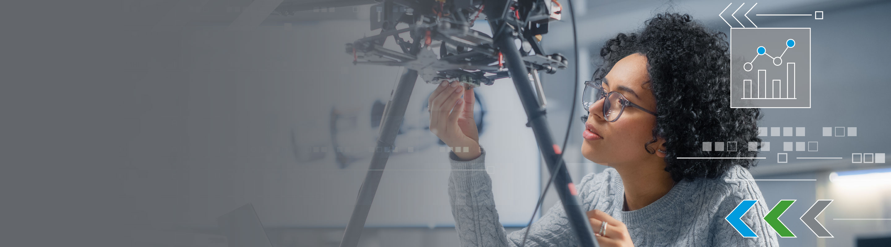 young woman fixing a camera