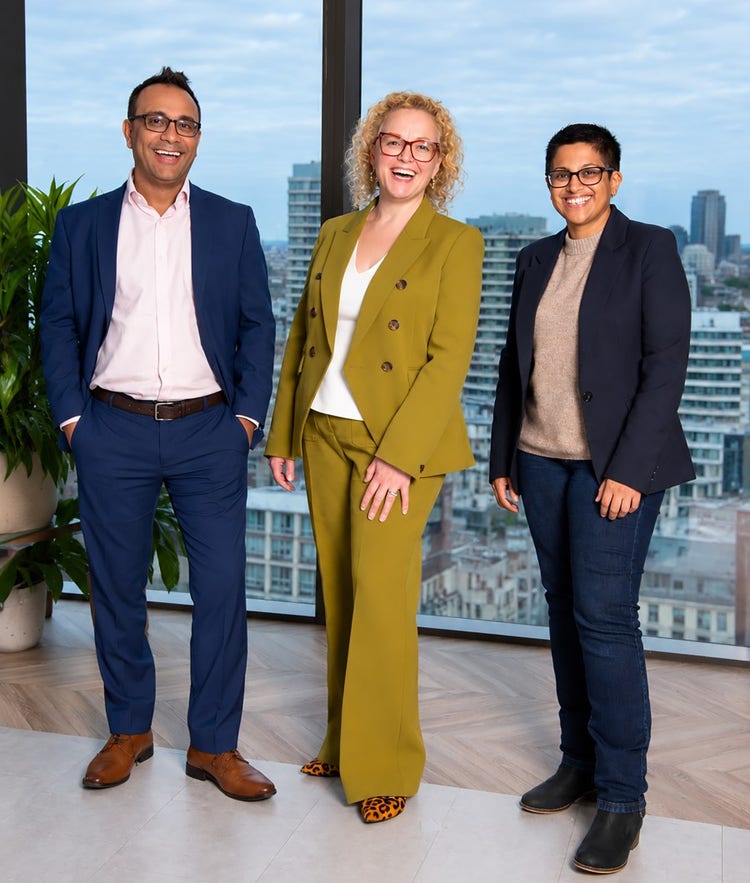 Pictured, Left: Mitul Raja, Middle: Helen Brocklebank, Right: Sheetal Sanghvi